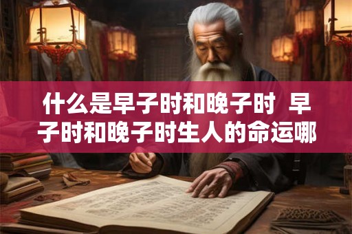 什么是早子时和晚子时  早子时和晚子时生人的命运哪个好