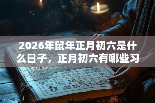 2026年鼠年正月初六是什么日子，正月初六有哪些习俗？