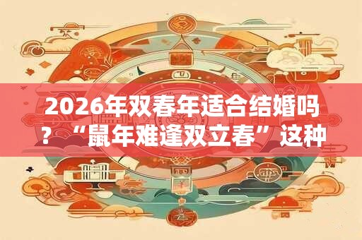 2026年双春年适合结婚吗？“鼠年难逢双立春”这种说法对吗？