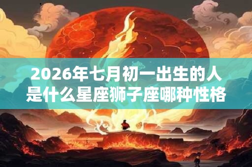 2026年七月初一出生的人是什么星座狮子座哪种性格