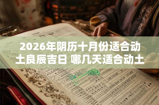 2026年阴历十月份适合动土良辰吉日 哪几天适合动土