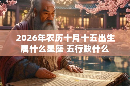 2026年农历十月十五出生属什么星座 五行缺什么