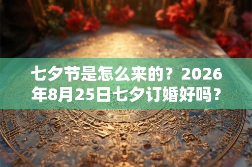 七夕节是怎么来的？2026年8月25日七夕订婚好吗？
