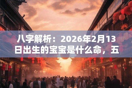 八字解析：2026年2月13日出生的宝宝是什么命，五行缺什么