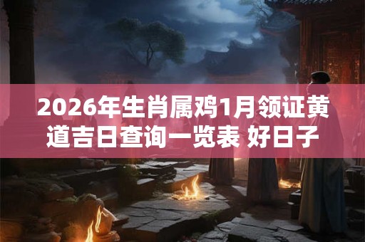 2026年生肖属鸡1月领证黄道吉日查询一览表 好日子查询