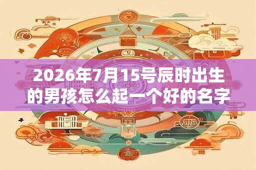 2026年7月15号辰时出生的男孩怎么起一个好的名字