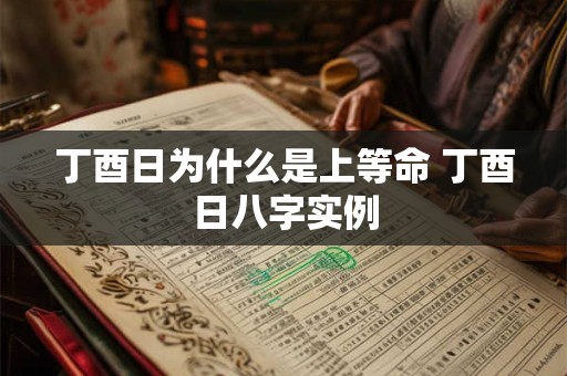 丁酉日为什么是上等命 丁酉日八字实例