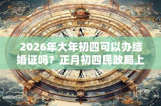2026年大年初四可以办结婚证吗？正月初四民政局上班吗？