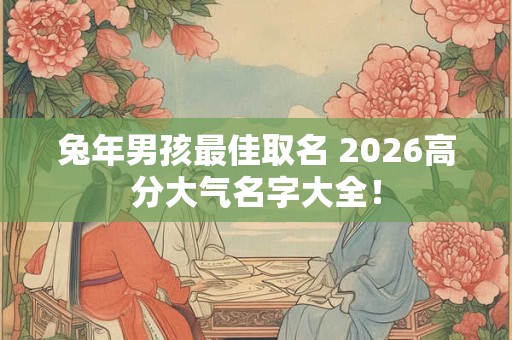 兔年男孩最佳取名 2026高分大气名字大全！