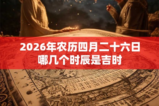 2026年农历四月二十六日哪几个时辰是吉时