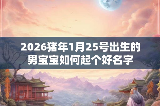 2026猪年1月25号出生的男宝宝如何起个好名字