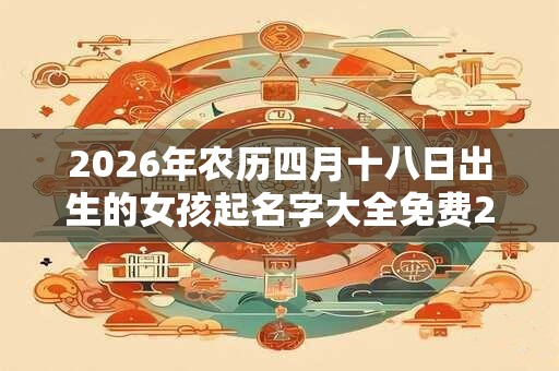 2026年农历四月十八日出生的女孩起名字大全免费2026年