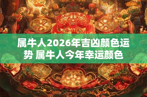 属牛人2026年吉凶颜色运势 属牛人今年幸运颜色