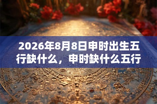 2026年8月8日申时出生五行缺什么，申时缺什么五行