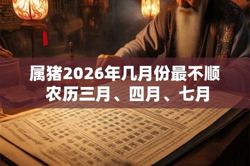 属猪2026年几月份最不顺 农历三月、四月、七月