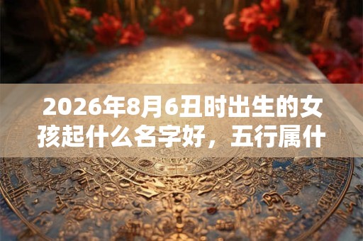 2026年8月6丑时出生的女孩起什么名字好，五行属什么
