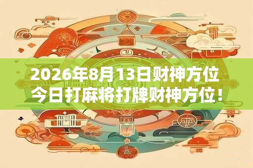 2026年8月13日财神方位 今日打麻将打牌财神方位！