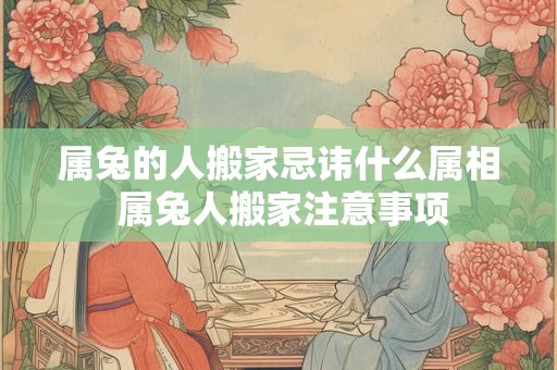 属兔的人搬家忌讳什么属相 属兔人搬家注意事项