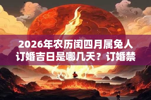 2026年农历闰四月属兔人订婚吉日是哪几天？订婚禁忌有哪些？
