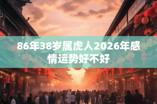 86年38岁属虎人2026年感情运势好不好 86年38岁属虎人2026年感情运势好不好