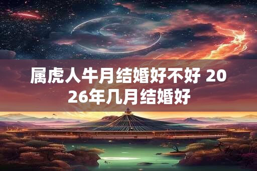 属虎人牛月结婚好不好 2026年几月结婚好