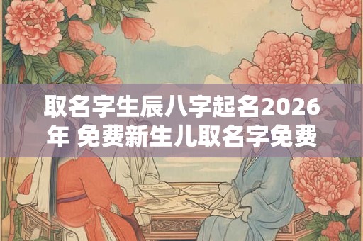 取名字生辰八字起名2026年 免费新生儿取名字免费