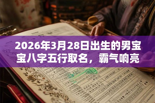 2026年3月28日出生的男宝宝八字五行取名，霸气响亮的名字大全
