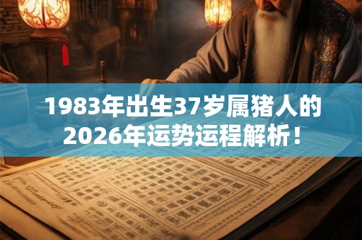 1983年出生37岁属猪人的2026年运势运程解析！