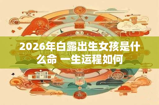 2026年白露出生女孩是什么命 一生运程如何