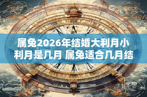 属兔2026年结婚大利月小利月是几月 属兔适合几月结婚