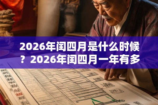 2026年闰四月是什么时候？2026年闰四月一年有多少天？