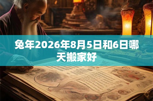 兔年2026年8月5日和6日哪天搬家好