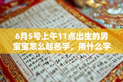 6月5号上午11点出生的男宝宝怎么起名字，用什么字好