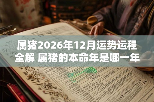 属猪2026年12月运势运程全解 属猪的本命年是哪一年