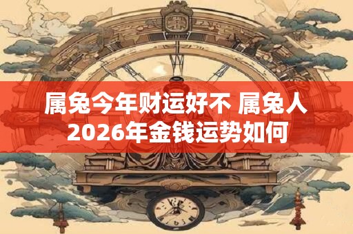 属兔今年财运好不 属兔人2026年金钱运势如何