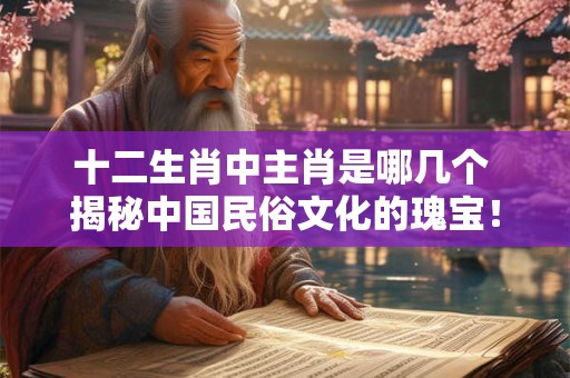 十二生肖中主肖是哪几个 揭秘中国民俗文化的瑰宝！