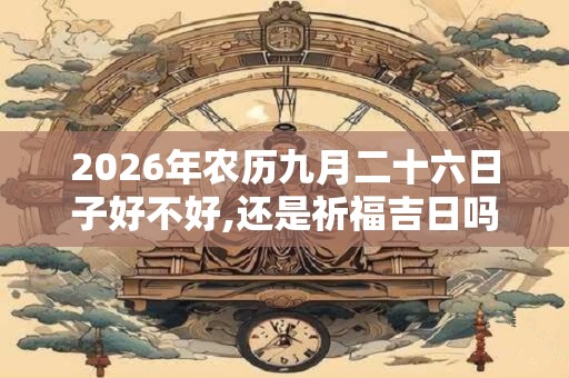 2026年农历九月二十六日子好不好,还是祈福吉日吗？
