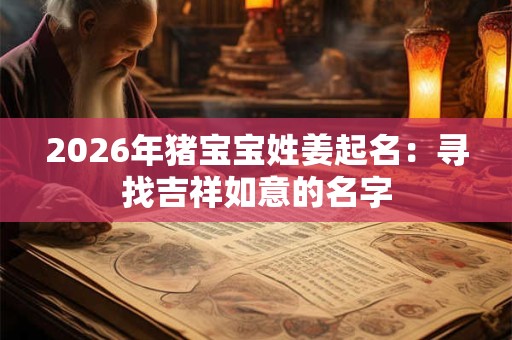 2026年猪宝宝姓姜起名：寻找吉祥如意的名字