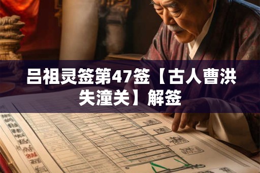 吕祖灵签第47签【古人曹洪失潼关】解签