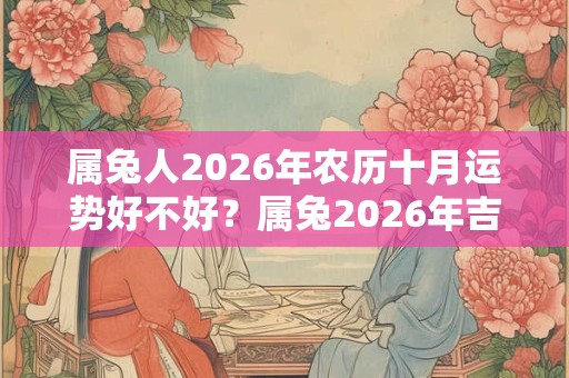 属兔人2026年农历十月运势好不好？属兔2026年吉祥物