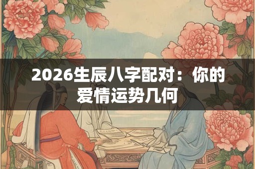2026生辰八字配对：你的爱情运势几何