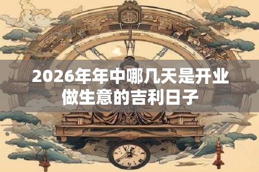 2026年年中哪几天是开业做生意的吉利日子