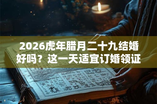 2026虎年腊月二十九结婚好吗？这一天适宜订婚领证吗？
