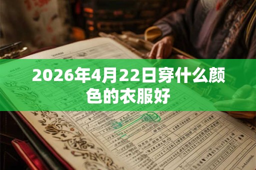 2026年4月22日穿什么颜色的衣服好