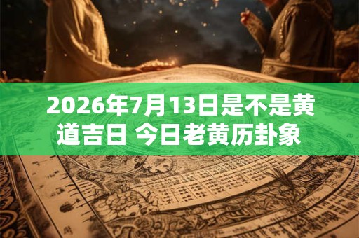 2026年7月13日是不是黄道吉日 今日老黄历卦象