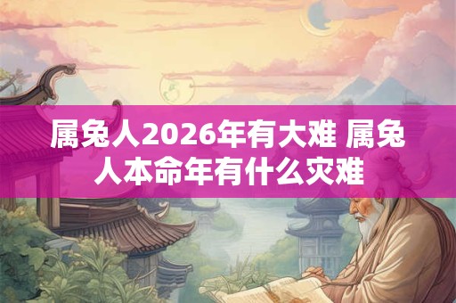 属兔人2026年有大难 属兔人本命年有什么灾难