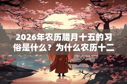 2026年农历腊月十五的习俗是什么？为什么农历十二月又称腊月？