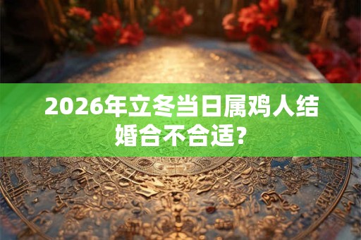 2026年立冬当日属鸡人结婚合不合适？