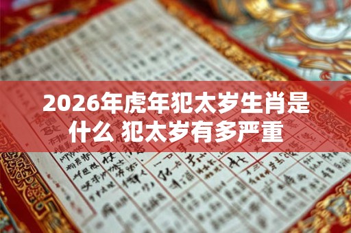 2026年虎年犯太岁生肖是什么 犯太岁有多严重