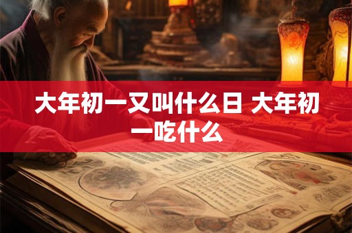 大年初一又叫什么日 大年初一吃什么